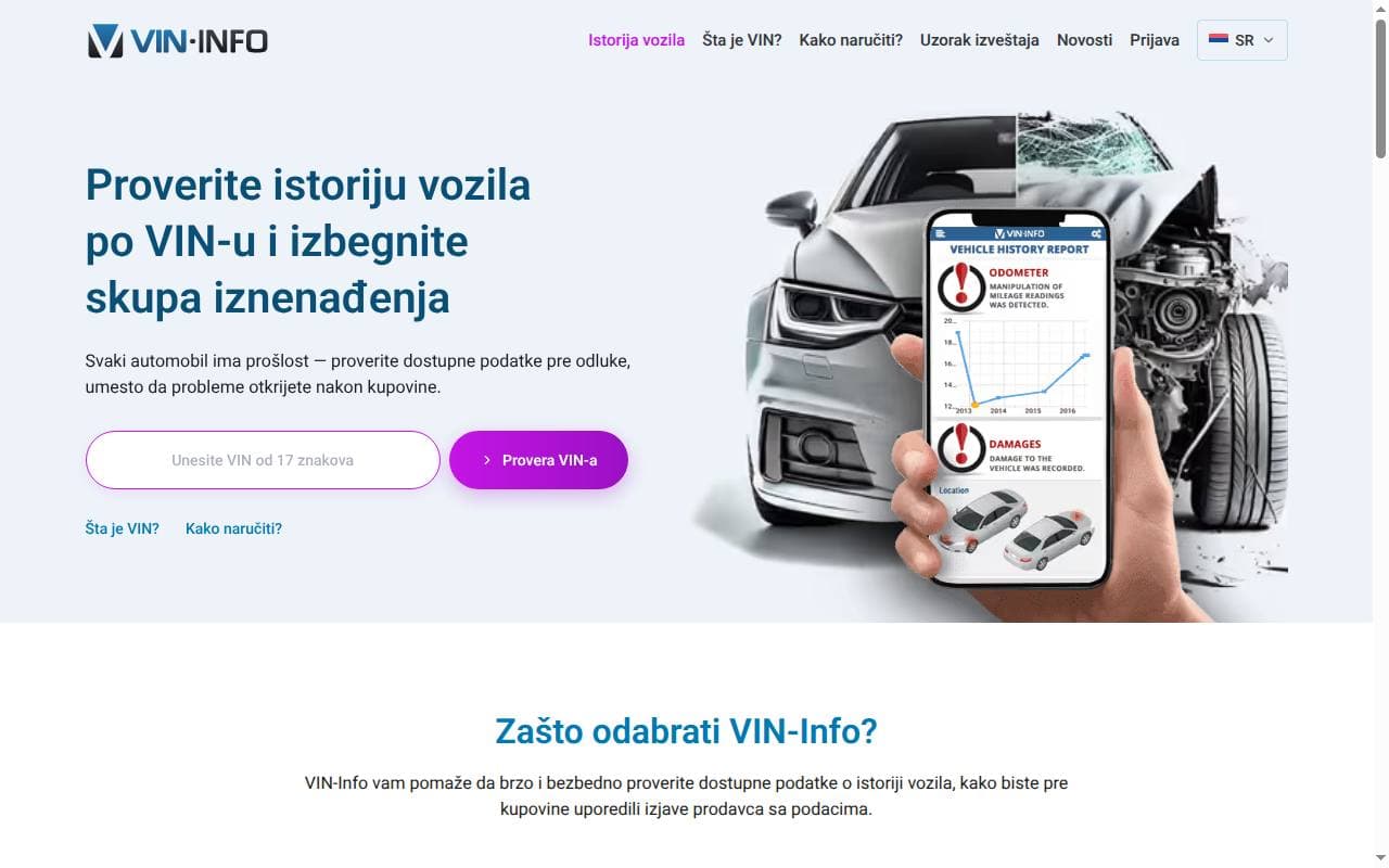 VIN-Info website